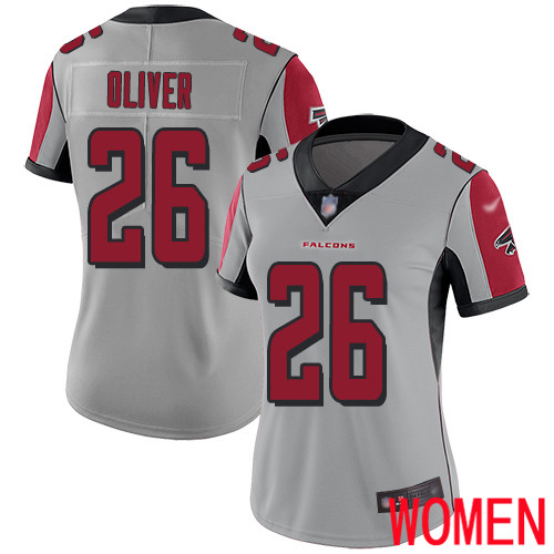 Atlanta Falcons Limited Silver Women Isaiah Oliver Jersey NFL Football #26 Inverted Legend->women nfl jersey->Women Jersey